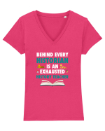 HISTORY TEACHER Tricou mânecă scurtă guler V Damă Evoker