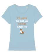 CORGI Tricou mânecă scurtă guler larg fitted Damă Expresser