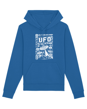 UFO Attack Martian Alien White Royal Blue