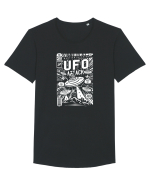 UFO Attack Martian Alien White Tricou mânecă scurtă guler larg Bărbat Skater