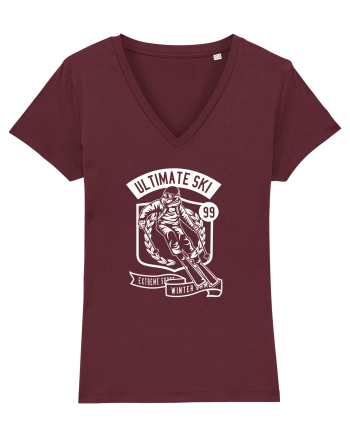 Ultimate Ski White Burgundy