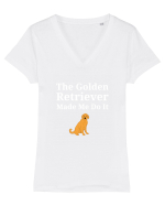 GOLDEN RETRIEVER Tricou mânecă scurtă guler V Damă Evoker