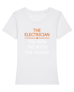 ELECTRICIAN Tricou mânecă scurtă guler larg fitted Damă Expresser