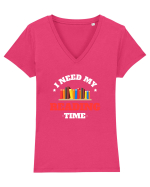 READING BOOKS Tricou mânecă scurtă guler V Damă Evoker