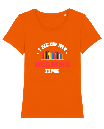 READING BOOKS Bright Orange