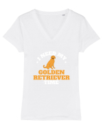 GOLDEN RETRIEVER Tricou mânecă scurtă guler V Damă Evoker