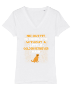GOLDEN RETRIEVER Tricou mânecă scurtă guler V Damă Evoker