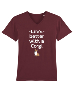CORGI Tricou mânecă scurtă guler V Bărbat Presenter
