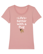 PUG Tricou mânecă scurtă guler larg fitted Damă Expresser