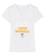 JACK RUSSELL Tricou mânecă scurtă guler V Damă Evoker