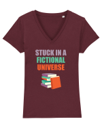 BOOKS Tricou mânecă scurtă guler V Damă Evoker