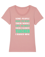 TEACHER Tricou mânecă scurtă guler larg fitted Damă Expresser