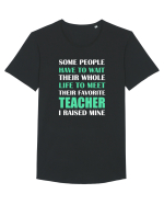 TEACHER Tricou mânecă scurtă guler larg Bărbat Skater