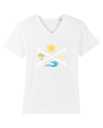 VACANTA Tricou mânecă scurtă guler V Bărbat Presenter