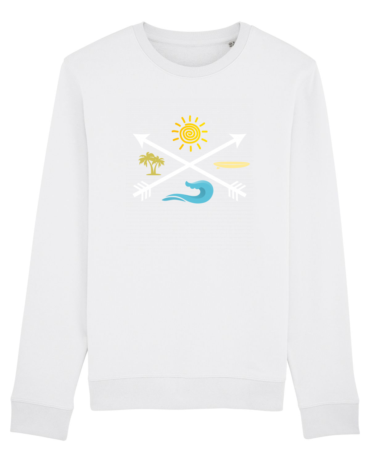 Bluză mânecă lungă Unisex Rise White