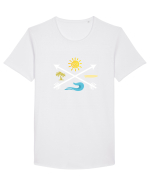 VACANTA Tricou mânecă scurtă guler larg Bărbat Skater