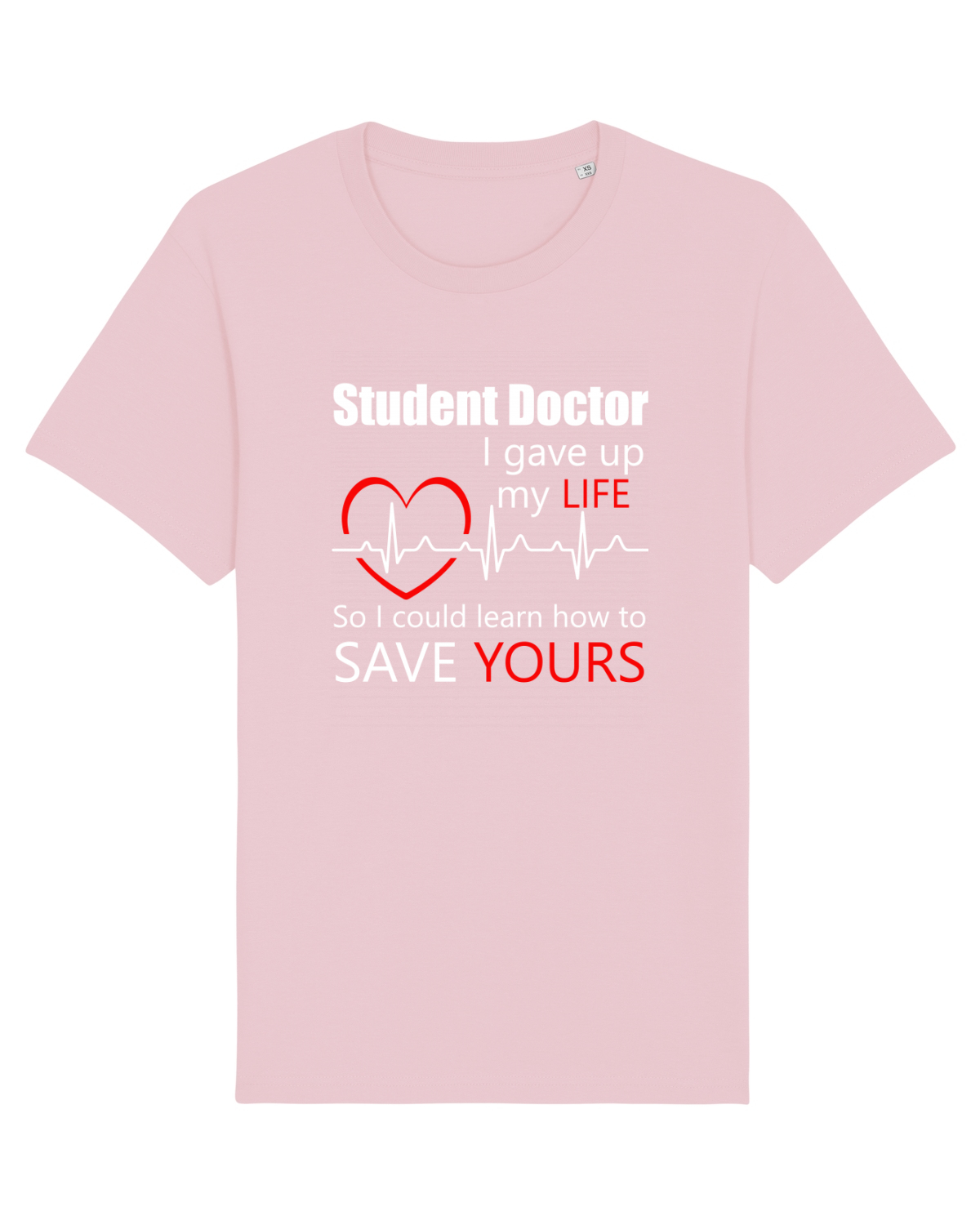 Tricou mânecă scurtă Unisex Rocker Cotton Pink