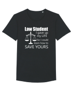 LAW STUDENT Tricou mânecă scurtă guler larg Bărbat Skater