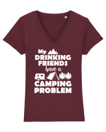 CAMPING Tricou mânecă scurtă guler V Damă Evoker