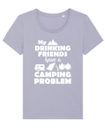 CAMPING Tricou mânecă scurtă guler larg fitted Damă Expresser