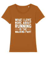 RUNNING Tricou mânecă scurtă guler larg fitted Damă Expresser