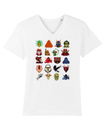NFT Pixel Art Tricou mânecă scurtă guler V Bărbat Presenter