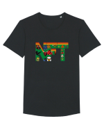 NFT Pixel Art Tricou mânecă scurtă guler larg Bărbat Skater