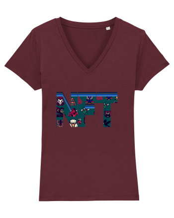 NFT Pixel Art Burgundy