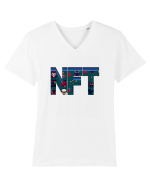 NFT Pixel Art Tricou mânecă scurtă guler V Bărbat Presenter