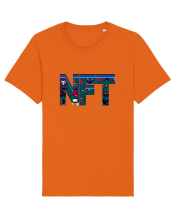 NFT Pixel Art Bright Orange