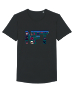 NFT Pixel Art Tricou mânecă scurtă guler larg Bărbat Skater