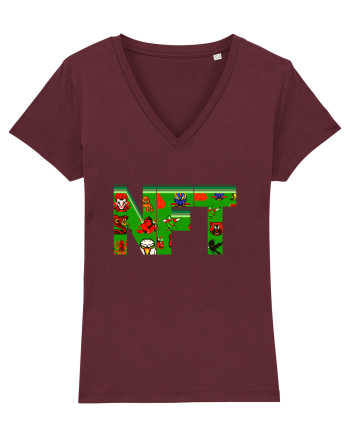 NFT Pixel Art Burgundy