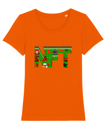 NFT Pixel Art Bright Orange