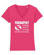 THERAPIST Tricou mânecă scurtă guler V Damă Evoker