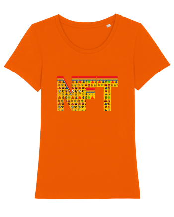 NFT Pixel Art Bright Orange