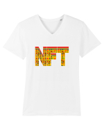 NFT Pixel Art Tricou mânecă scurtă guler V Bărbat Presenter