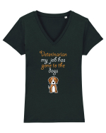 VETERINARIAN Tricou mânecă scurtă guler V Damă Evoker