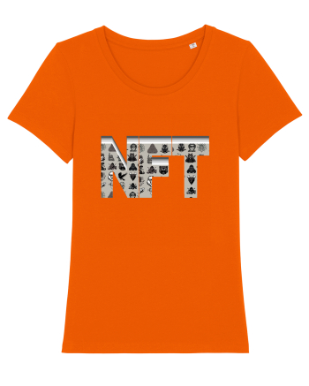 NFT Pixel Art Bright Orange