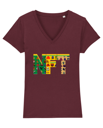 NFT Pixel Art Burgundy