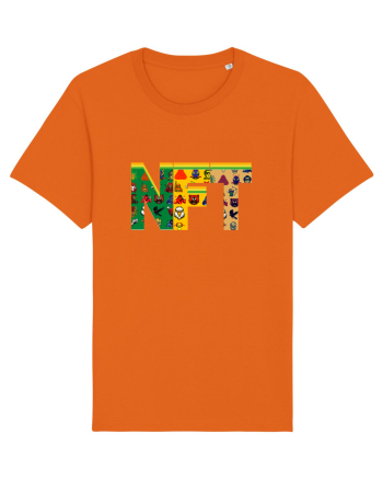 NFT Pixel Art Bright Orange