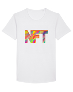 NFT Pixel Art Tricou mânecă scurtă guler larg Bărbat Skater