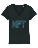 NFT Pixel Art Tricou mânecă scurtă guler V Damă Evoker