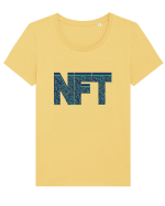 NFT Pixel Art Tricou mânecă scurtă guler larg fitted Damă Expresser