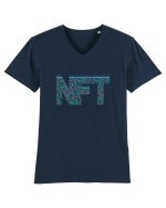 NFT Pixel Art Tricou mânecă scurtă guler V Bărbat Presenter
