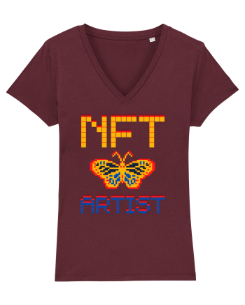 NFT Pixel Art Burgundy