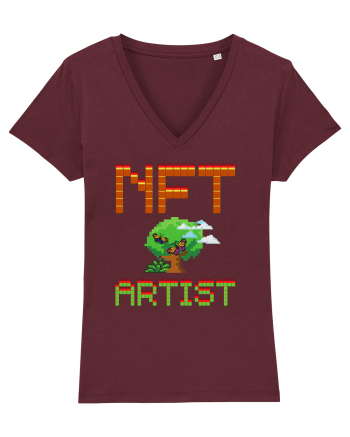 NFT Pixel Art Burgundy