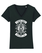 Extreme Moto Skeleton White Tricou mânecă scurtă guler V Damă Evoker