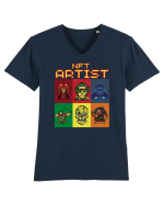 NFT Pixel Art Tricou mânecă scurtă guler V Bărbat Presenter