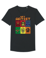 NFT Pixel Art Tricou mânecă scurtă guler larg Bărbat Skater