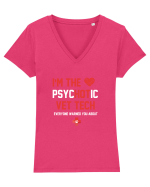 VET Tricou mânecă scurtă guler V Damă Evoker